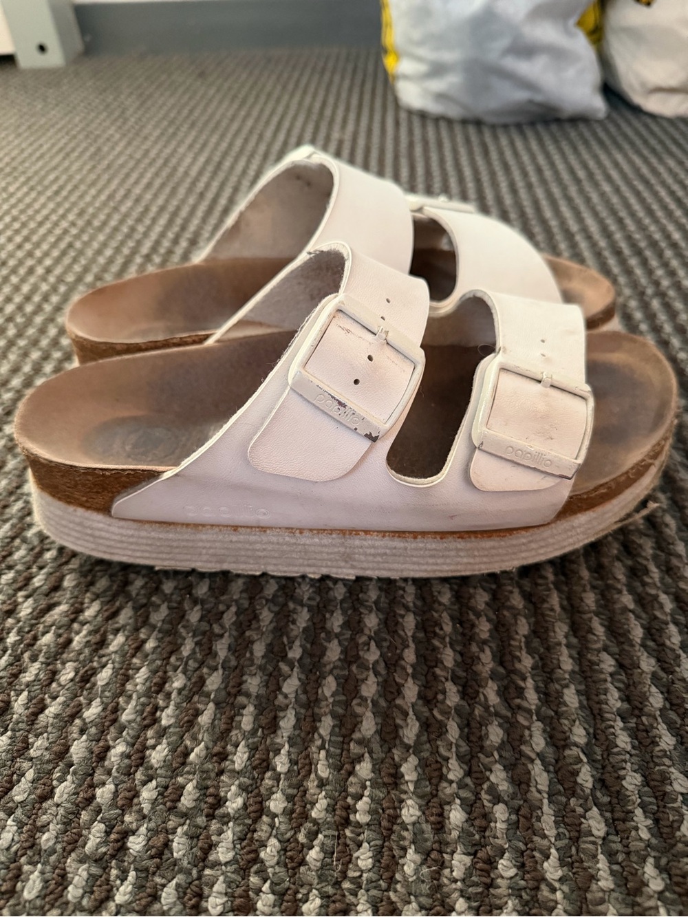 Birkenstock Platform White Sandals